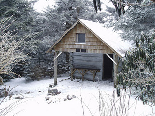 A shelter on the Appalachian Trail in the backcountry. Image from Flickr user Doug Bradley.