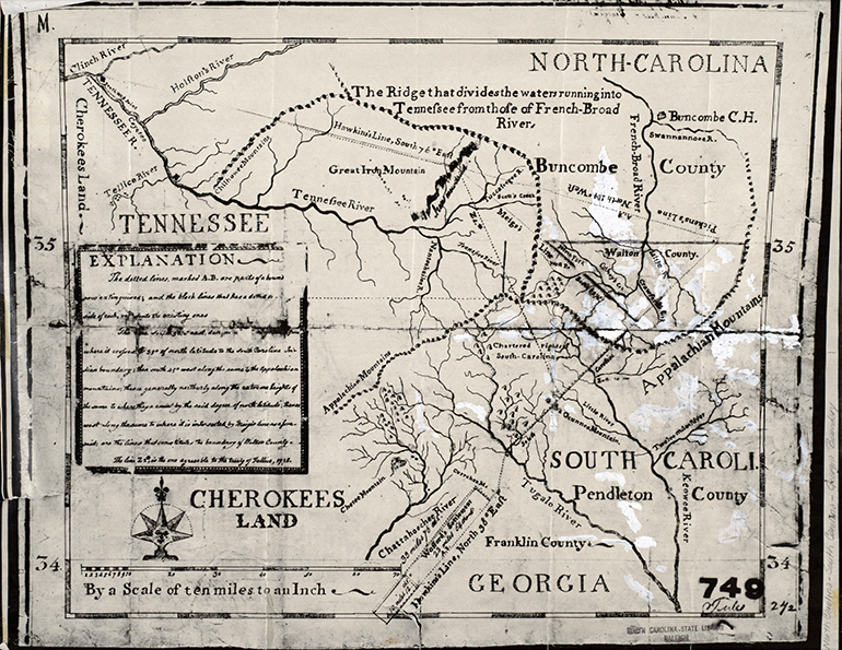 Map of the boundaries of now-defunct Walton County in what is presently Transylvania County, N.C. Image from the N.C. Family Records Collection. Map of the boundaries of now-defunct Walton County in what is presently Transylvania County, N.C. Image from the N.C. Family Records Collection.