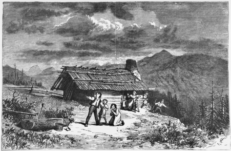 Harper's Weekly illustration from 11 Apr. 1874 showing terrified settlers outside their home on Bald Mountain in Rutherford County during one of the earthquakes that struck the area during the first half of that year. North Carolina Collection, University of North Carolina at Chapel Hill Library. Harper's Weekly illustration from 11 Apr. 1874 showing terrified settlers outside their home on Bald Mountain in Rutherford County during one of the earthquakes that struck the area during the first half of that year. North Carolina Collection, University of North Carolina at Chapel Hill Library.