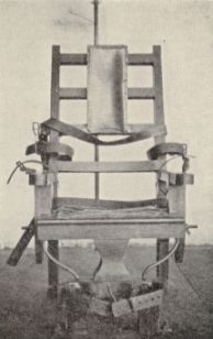 1929: Electric chair, Central Prison, Raleigh, N.C. Image available from UNC Libraries. 1929: Electric chair, Central Prison, Raleigh, N.C. Image available from UNC Libraries.