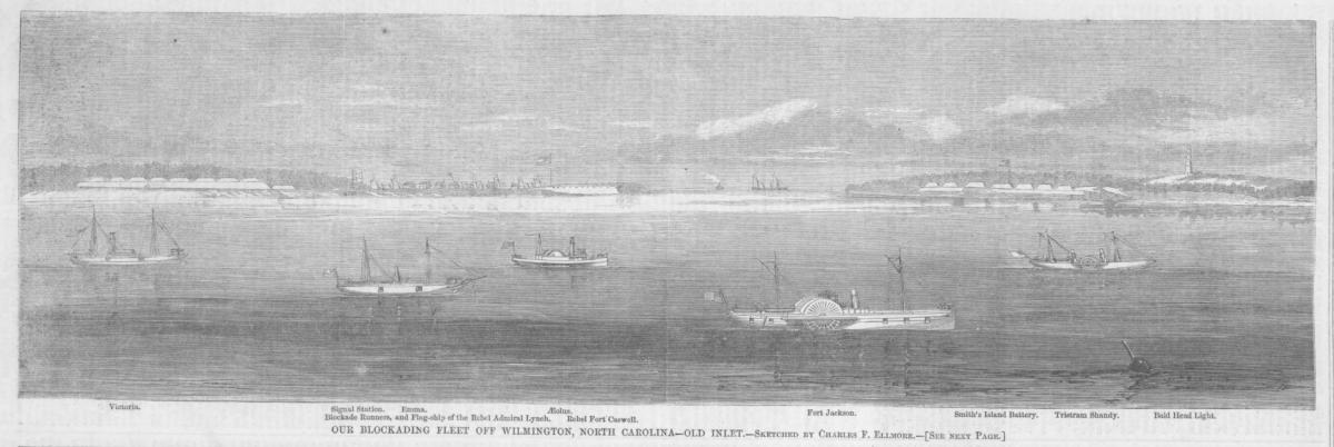 Sketch of the Blockade off of Wilmington.