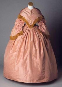 "A woman belonging to the planter class might have worn a gown such as this one which belonged to Mary Eliza Battle Pittman and was made between 1857 and 1859." Image courtesy of the North Carolina Museum of History.