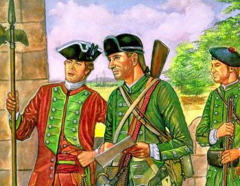 Colonial Rangers, 1760. Image available from U.S. Army Center of Military History. Colonial Rangers. Image available from U.S. Army Center of Military History.
