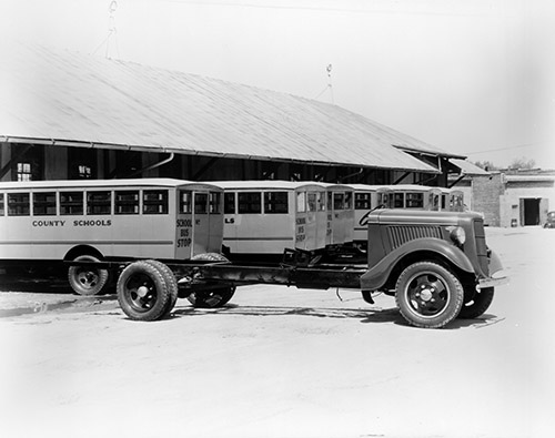 School Bus, 1936. From the Barden Collection, North Carolina State Archives, call #: N.53.15.6645, Raleigh, NC. School Bus, 1936. From the Barden Collection, North Carolina State Archives, call #: N.53.15.6645, Raleigh, NC.