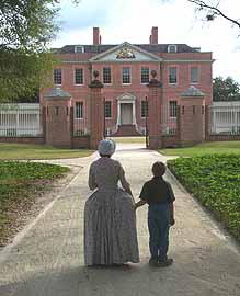 Tryon Palace, Restored 1959. Image courtesy of NC Highway Historical Marker C-2, North Carolina State office of Archives & History. Tryon Palace, Restored 1959. Image courtesy of NC Highway Historical Marker C-2, North Carolina State office of Archives & History.