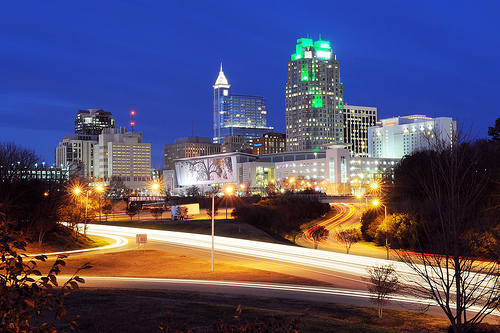  "Downtown Raleigh at night - January 2012." Raleigh, North Carolina, US, December 29, 2011. Available from: Flickr Commons NCDOT. 