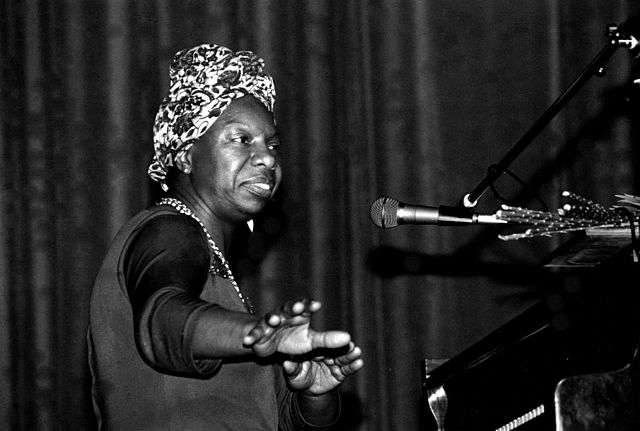 Nina Simone in concert at Morlaix (Brittany, France) in May 1982.