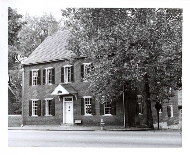 Photograph of the John Vogler House in Old Salem, NC.  Image taken 1958.  From the collections of the North Carolina Museum of History. 
