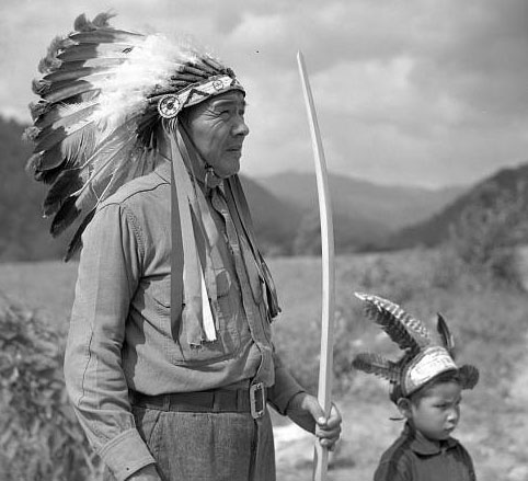 Carl Standing Deer and Grandson