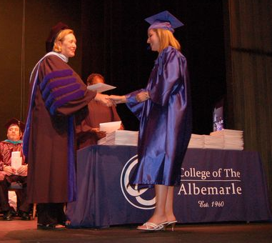 Graduation ceremony at the College of Albemarle