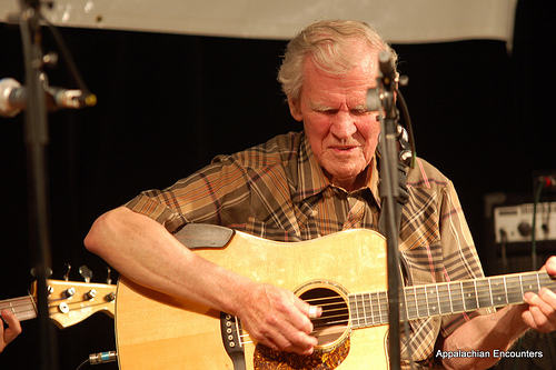 Doc Watson on stage