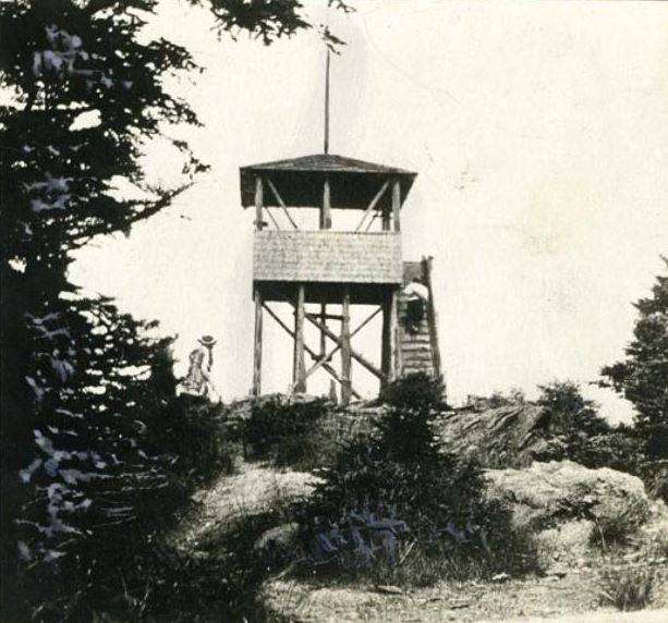 Photograph of the observatory/fire tower on Mt. Mitchell, ca. 1915-1930. Item H.19XX.305.8, from the collection of the North Carolina Museum of History. Used courtesy of the North Carolina Department of Natural and Cultural Resources.