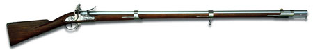 Springfield Model 1795 musket.  The Model 1795 was the first musket manufactured in the U.S. at Springfield Armory in Massachusetts. By Flickr user Antique Military Rifles, on Wikimedia Commons.  Used with Creative Commons license CC BY-SA 2.0. 