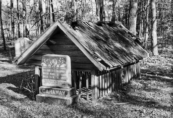Grave and grave shed in northeastern Union County. Photograph (taken ca. 1990) courtesy of Douglas Helms.