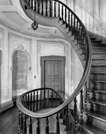 Stair in the rotunda of Coolmore. Photograph by Tim Buchman. Courtesy of Preservation North Carolina.