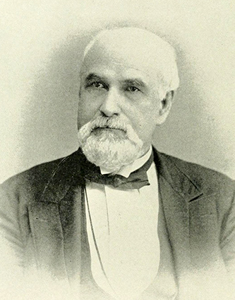 A photograph of Judge Joseph J. Davis published in 1892. Image from the Internet Archive.