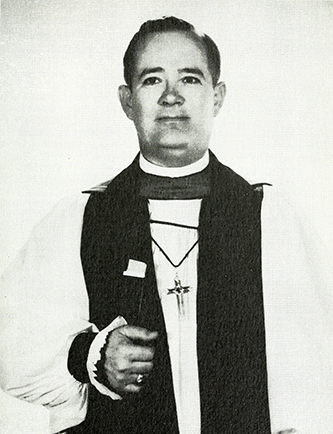 "The Rt. Rev. Matthew George Henry, D.D., Bishop of the Diocese of Western North Carolina." Photograph. Facing 4. Historical sketch of Calvary Episcopal Church. Fletcher, N.C: Calvary Parish. 1959.