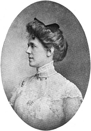 A photograph of Betty Humes McGhee Tyson, wife of Lawrence Davis Tyson, published in 1902. Image from Google Books.