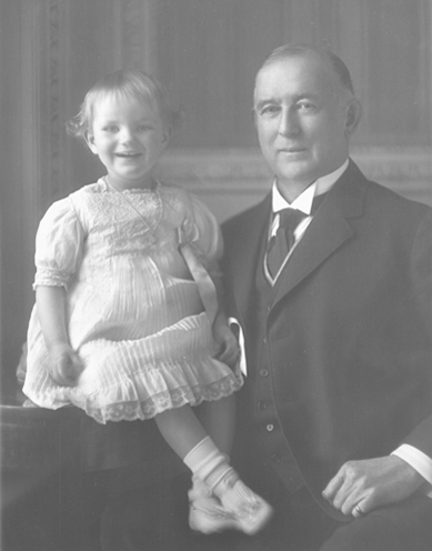 Image of James Buchanan Duke with daughter Doris.  