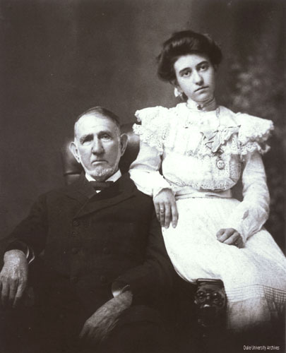 Image of Washington Duke with granddaughter Mary