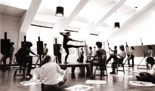 North Carolina School of the Arts figure drawing class