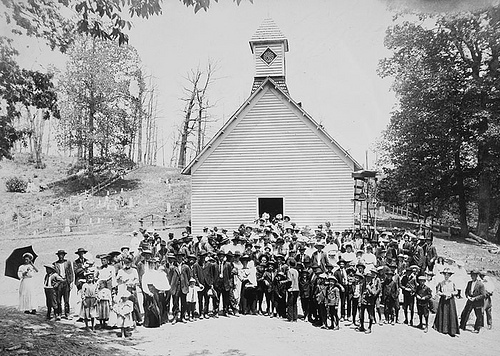 Pisgah church May 30, 1909 Frank W. Bicknell Photograph Collection, PhC.8, North Carolina State Archives, Raleigh, NC. Call #: PhC8_185. 