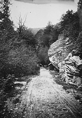 "On the eYonahlossee road, May 11, 1910. Frank W. Bicknell Photograph Collection, PhC.8, North Carolina State Archives, call #:  PhC8_307, Raleigh, NC.