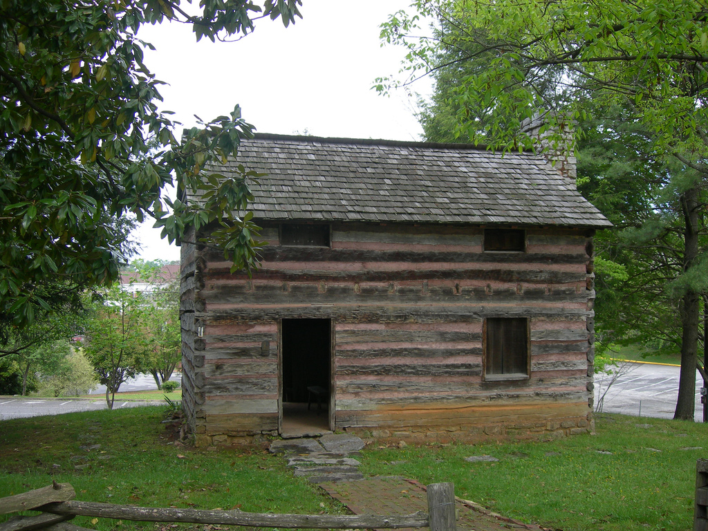 Photograph of the replica of the State of Franklin's capitol building