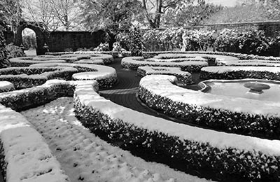 This is an image of the gardens at Tryon Palace from the 2013 Annual Report.