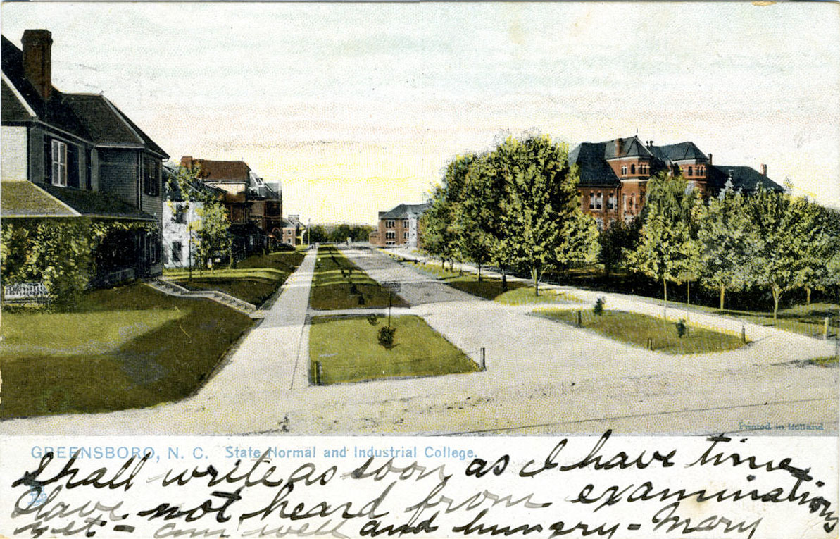 Postcard showing the State Normal and Industrial College
