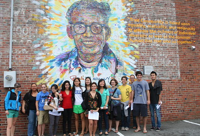 Image of the Pauli Murray mural on Foster Street in Durham, N.C.