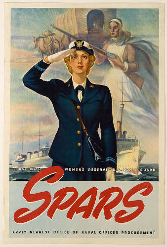 "SPARS" recruiting poster, from the U.S. Office of Naval Officer Procurement, 1942. Item WV0002.7.052, Women Veterans Historical Project, University Libraries Special Collections, UNC-Greensboro.