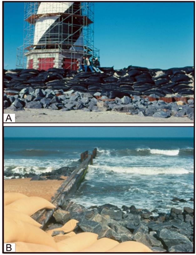 <img typeof="foaf:Image" src="http://statelibrarync.org/learnnc/sites/default/files/images/1_32.jpg" width="626" height="815" alt="Hardened shorelines by Cape Hatteras Lighthouse" title="Hardened shorelines by Cape Hatteras Lighthouse" />