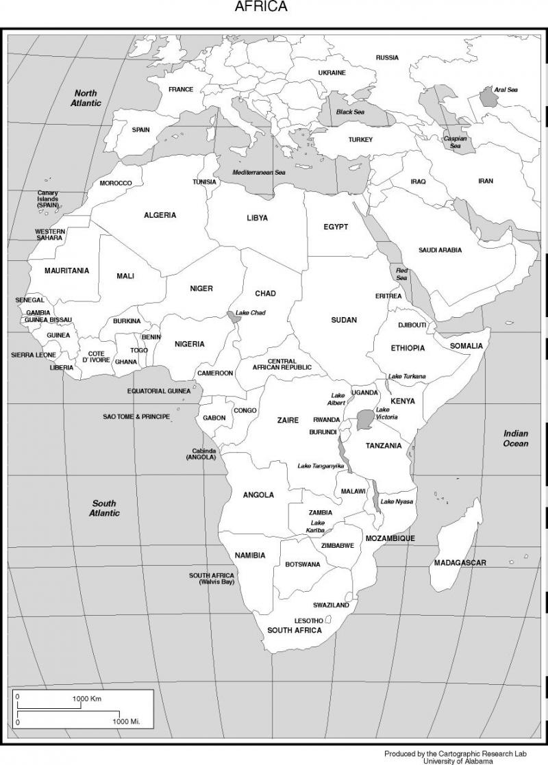 Map Of The Countries Of Africa Ncpedia