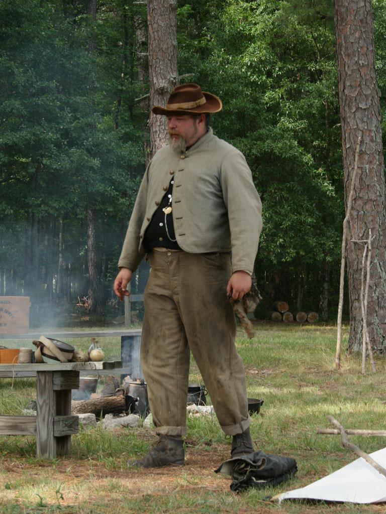 Confederate soldier at a reenactment
