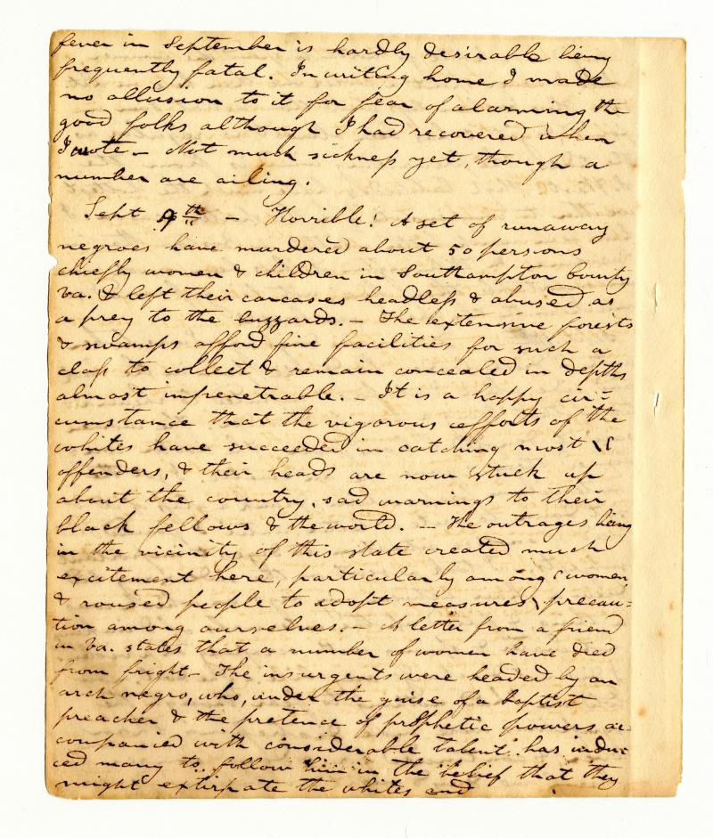 Moses Ashley Curtis diary, September 1831 (page 1 of 7) Moses Ashley Curtis diary, September 1831 (page 1 of 7)