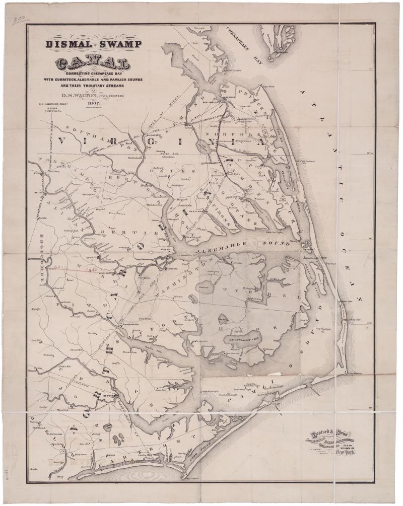 Map of the Great Dismal Swamp and Eastern North Carolina. 
