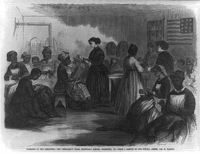 Freedwomen sewing Freedwomen sewing