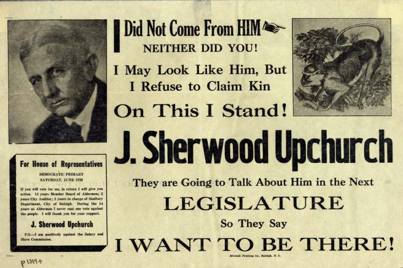 Campaign Poster Against Evolution 1926 Ncpedia Campaign Poster Against Evolution 1926 Ncpedia