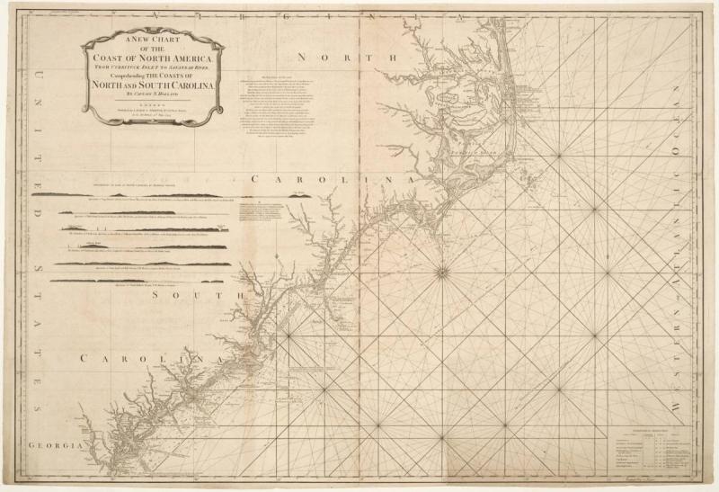 1794 Map of North Carolina Coast