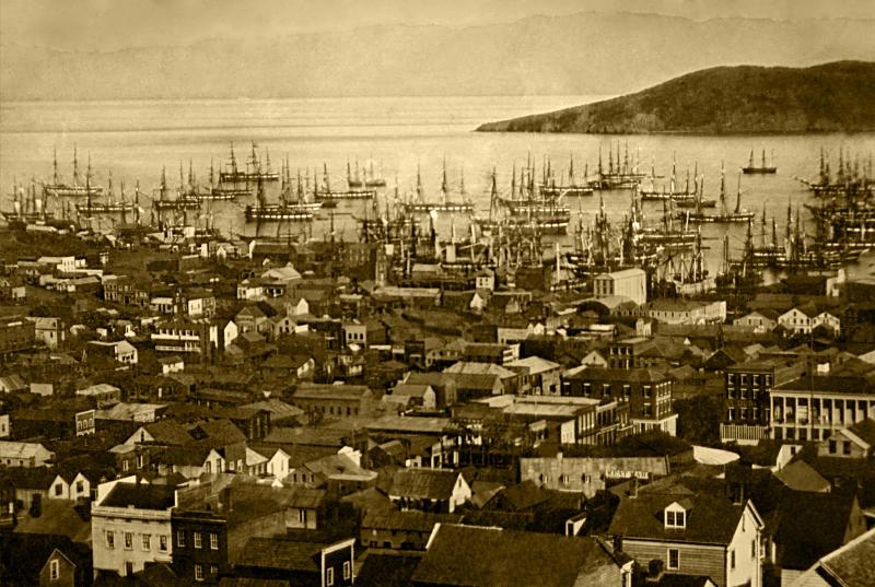 <img typeof="foaf:Image" src="http://statelibrarync.org/learnnc/sites/default/files/images/sanfranciscoharbor.jpg" width="2574" height="1727" alt="San Francisco Harbor, circa 1851" title="San Francisco Harbor, circa 1851" />