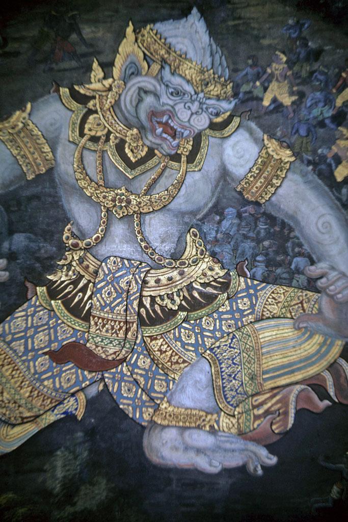 <img typeof="foaf:Image" src="http://statelibrarync.org/learnnc/sites/default/files/images/thai_rama_094.jpg" width="683" height="1024" alt="Monkey god Hanuman in giant form kneeling" title="Monkey god Hanuman in giant form kneeling" />