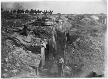 An abandoned British trench, World War I