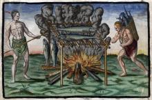 Indians Cooking Fish