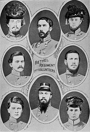 The Bethel Regiment, Daniel H. Hill at upper left. Image from Archive.org.
