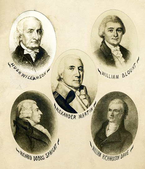 Portraits of the North Carolina delegates to the Constitutional Convention of 1787. Image from the North Carolina Museum of History.
