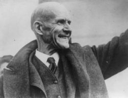 Eugene V. Debs, 5 times Socialist candidate for President, set free from prison on Christmas Day, December 25, 1921. Image courtesy of Library of Congress. 