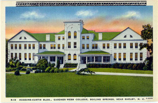 Huggins-Curtis Building at Gardner-Webb. Image courtesy of NC Office of Archives & History. 