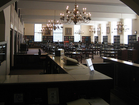 The North Carolina Collection Reading Room, Wilson Library, University of North Carolina at Chapel Hill, 2007. Image from Flickr user eekim.