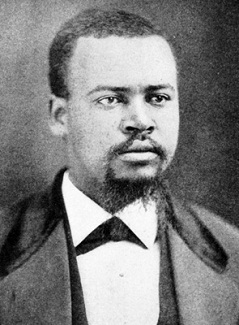 Photograph of John Adams Hyman. He is pictured in a suit with a goatee. He has a neutral expression. 